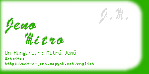 jeno mitro business card